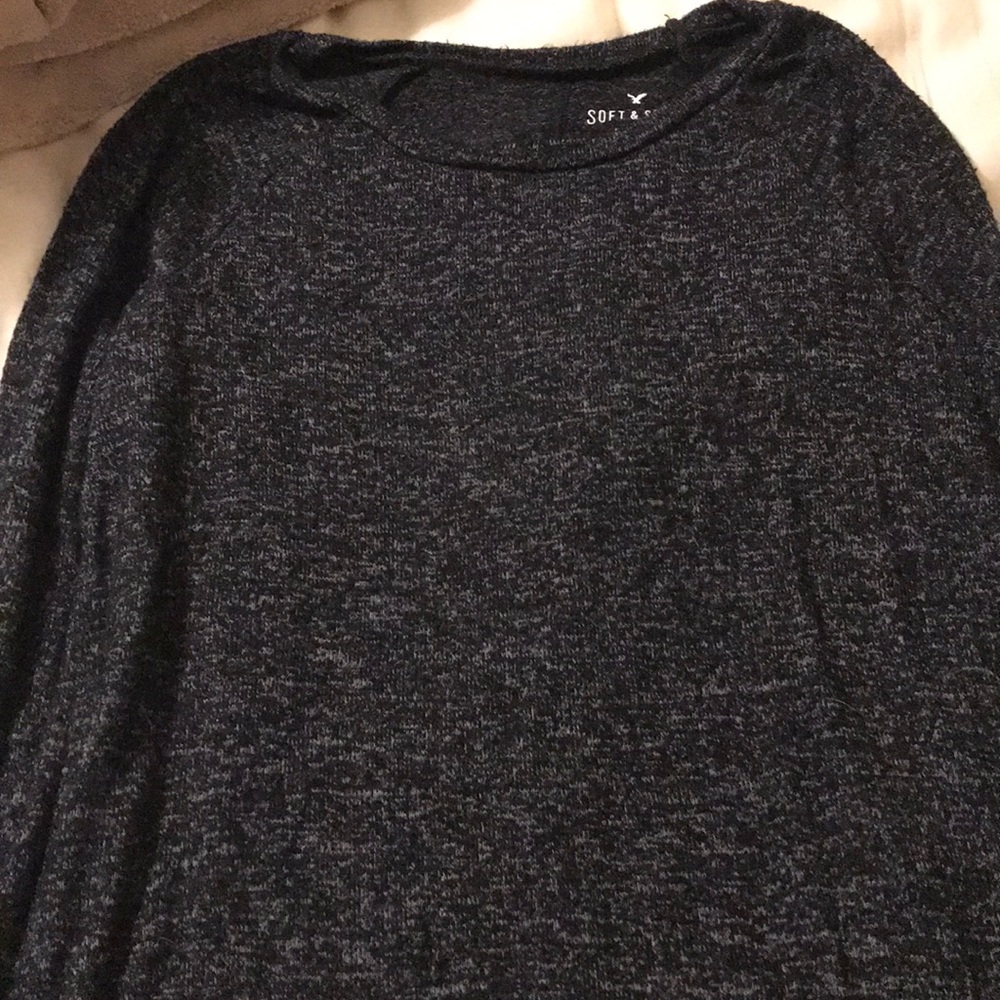 Plain Black AE Long Sleeve Tee